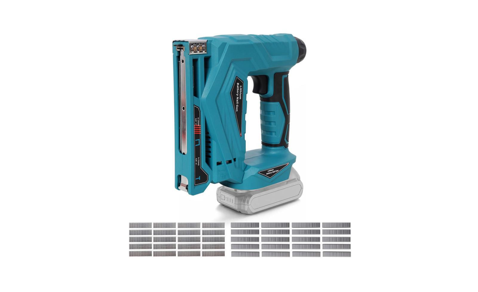 Инструмент для творчества YOBTOP DIY Craft Tool - 2-in-1 Cordless Brad Nailer and Stapler, Battery Powered Nail Gun with Safety Lock, Compatible with Makita 20V MAX Battery