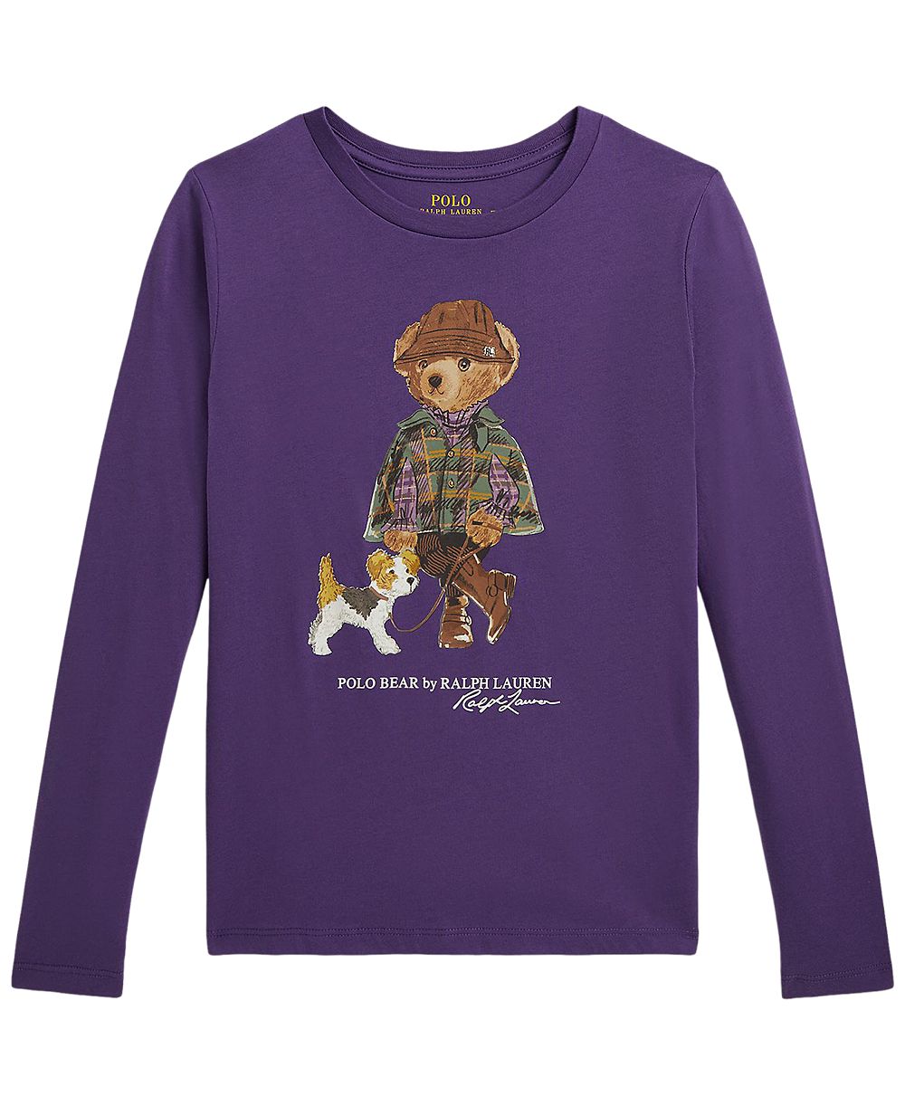 Polo Ralph Lauren Girls' 7-16 Polo Bear Long-Sleeve T-Shirt