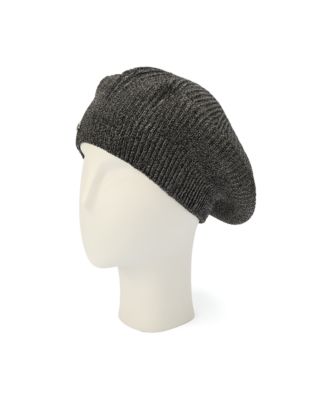 kate spade new york Women's Metallic Rib Knit Beret