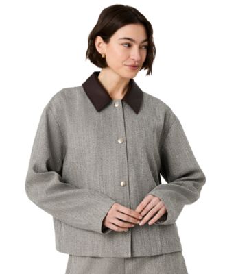 Женский укороченный жакет French Connection Speckled Herringbone
