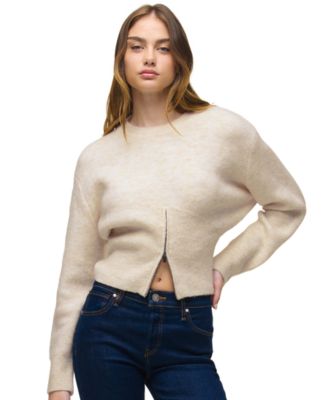 Hudson Jeans Women's Lizbeth Front-Zip Cropped Sweater