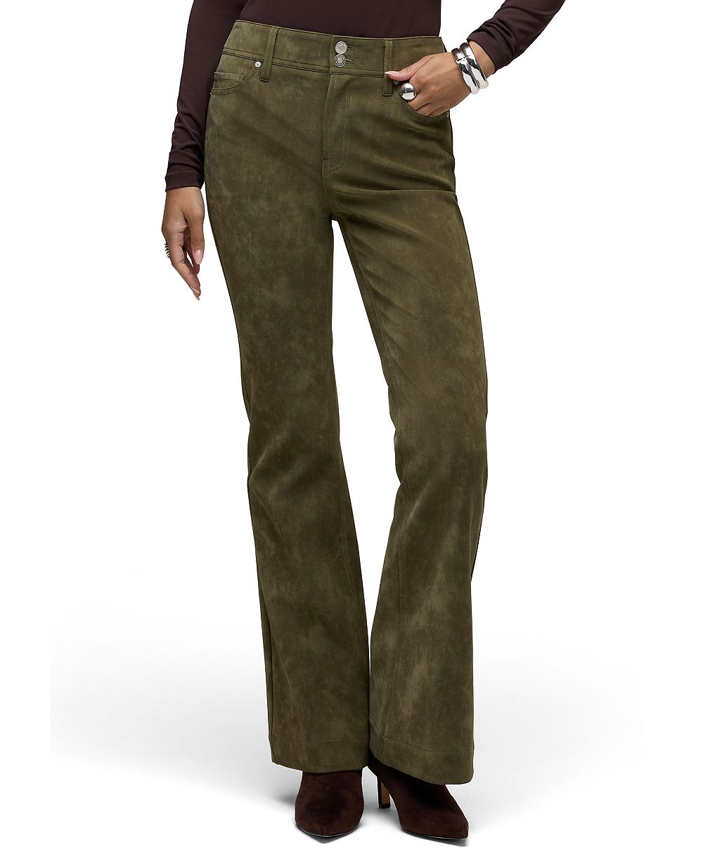 Женские брюки Hudson Jeans High-Waisted Faux-Leather Dani Flare