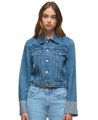 Hudson Jeans Женская джинсовая куртка с воротником и манжетами