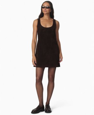 Joe's Jeans Women's Scoop Neck Faux-Suede Sleeveless Mini Dress
