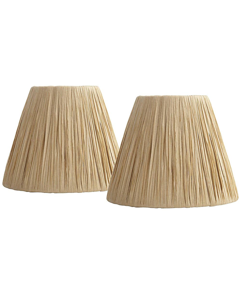 Комплект сменных абажуров Springcrest Empire Tapered Lafite Raffia Clip On Candelabra, 3" Top x 5 1/2" Bottom x 4 1/2" High x 4 1/2" Slant