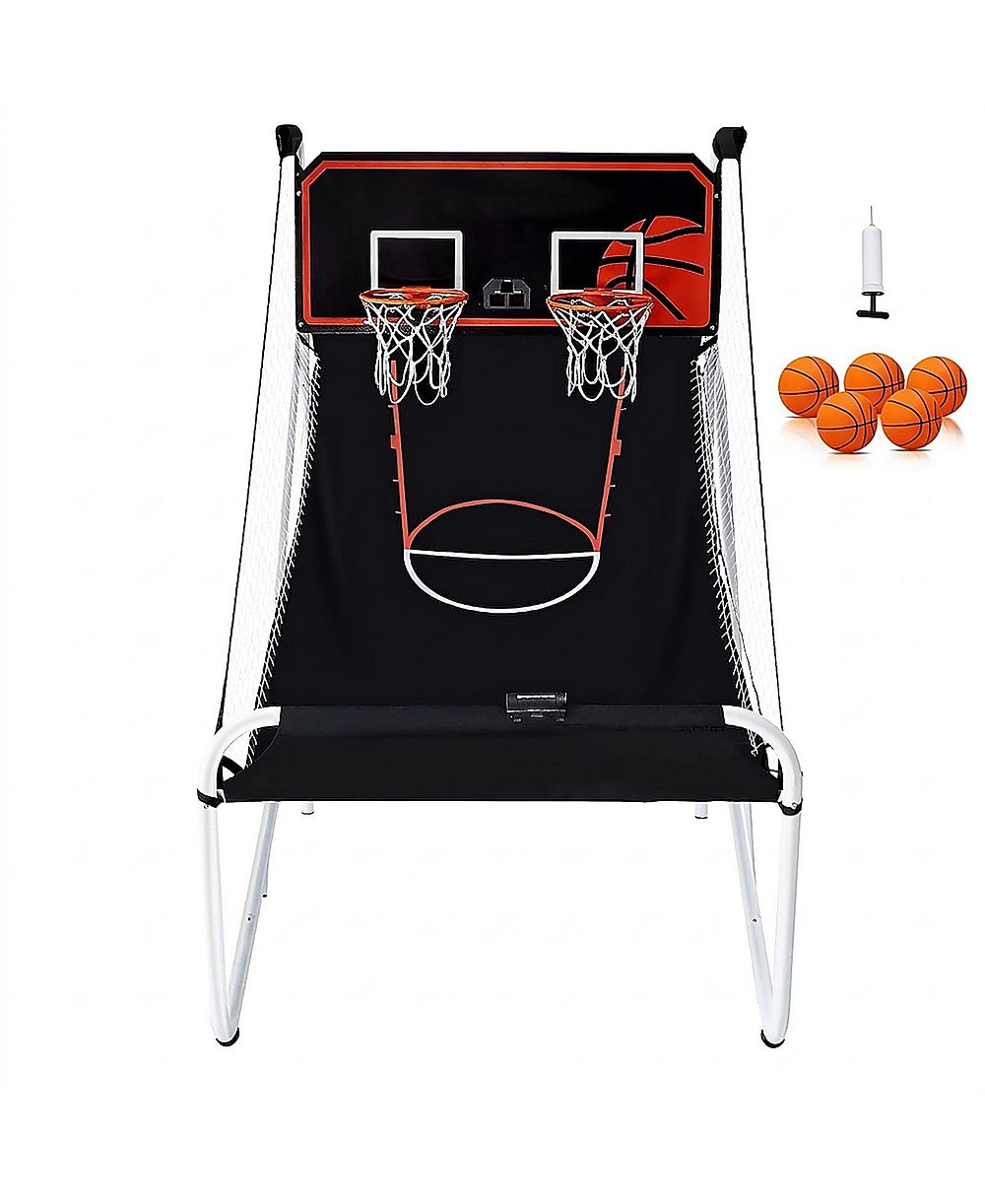 SEVORLEY Foldable 2-Player Basketball Arcade Game with 8 Modes and 5 Balls
