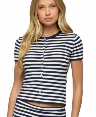 Edikted Женский Irena Striped Button Up Knit Top