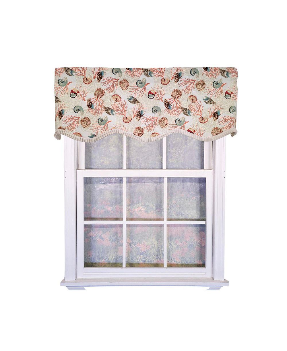 RLF Home 100percentage  Cotton Nautilus Provance With  Lining Rod Pocket Window Valance