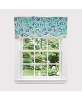 Занавеска RLF Home 100percentage Cotton Umbrellas Provance With Ivory Lining Rod Pocket Window Valance