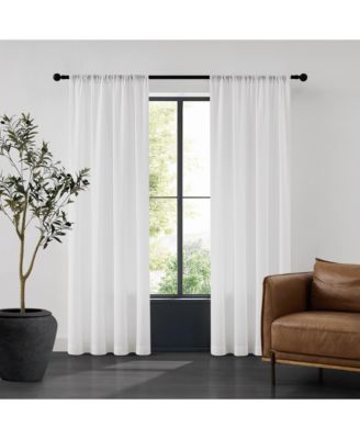 TRU-BARRIER WINDOW SOLUTIONS Sheer Barrier Privacy Rod Pocket Window Panel Pair by 2 Piece Window Curtain