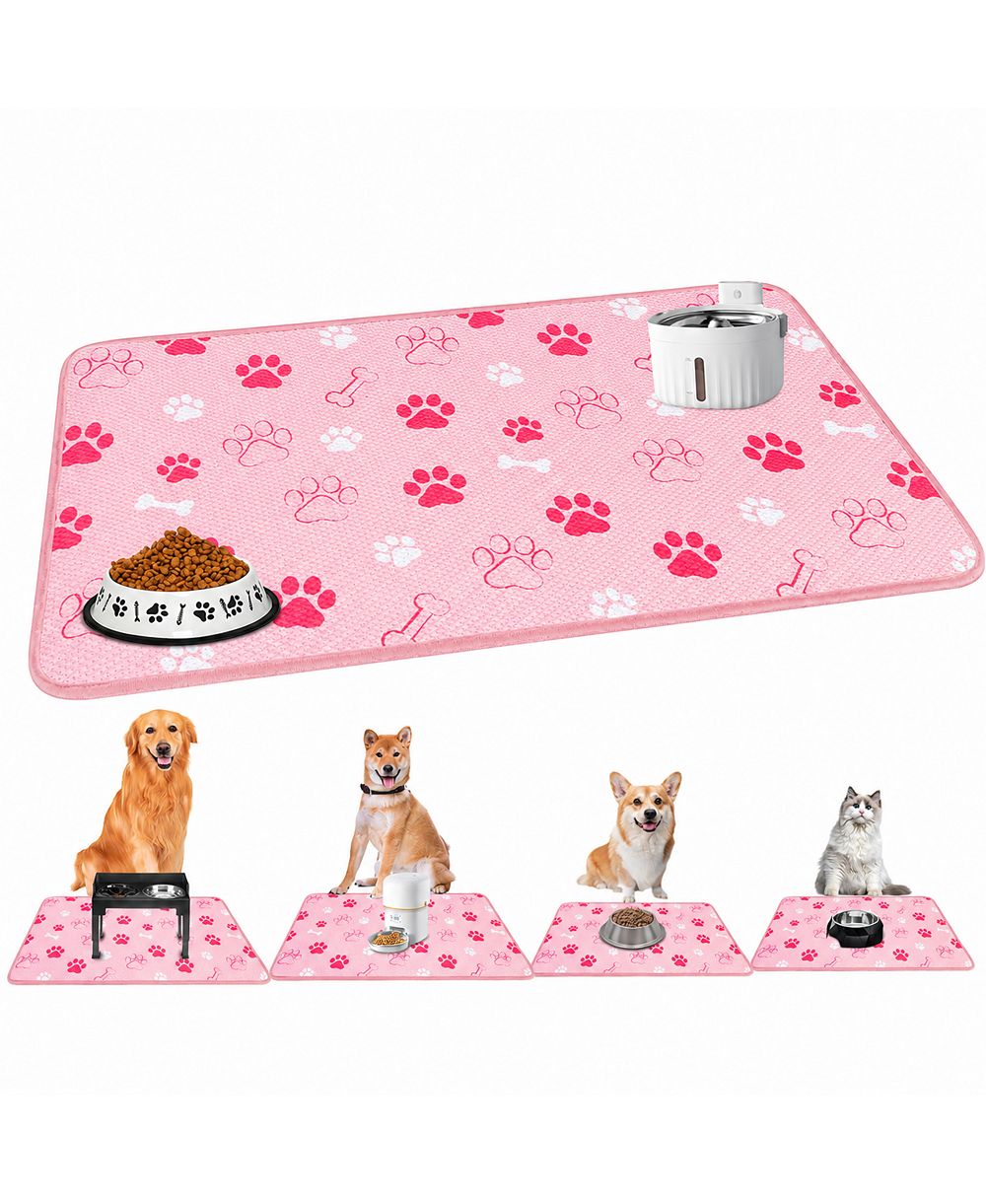ARONKL Absorbent Anti Slip Waterproof Pet Feeding Mat Easy Clean Durable