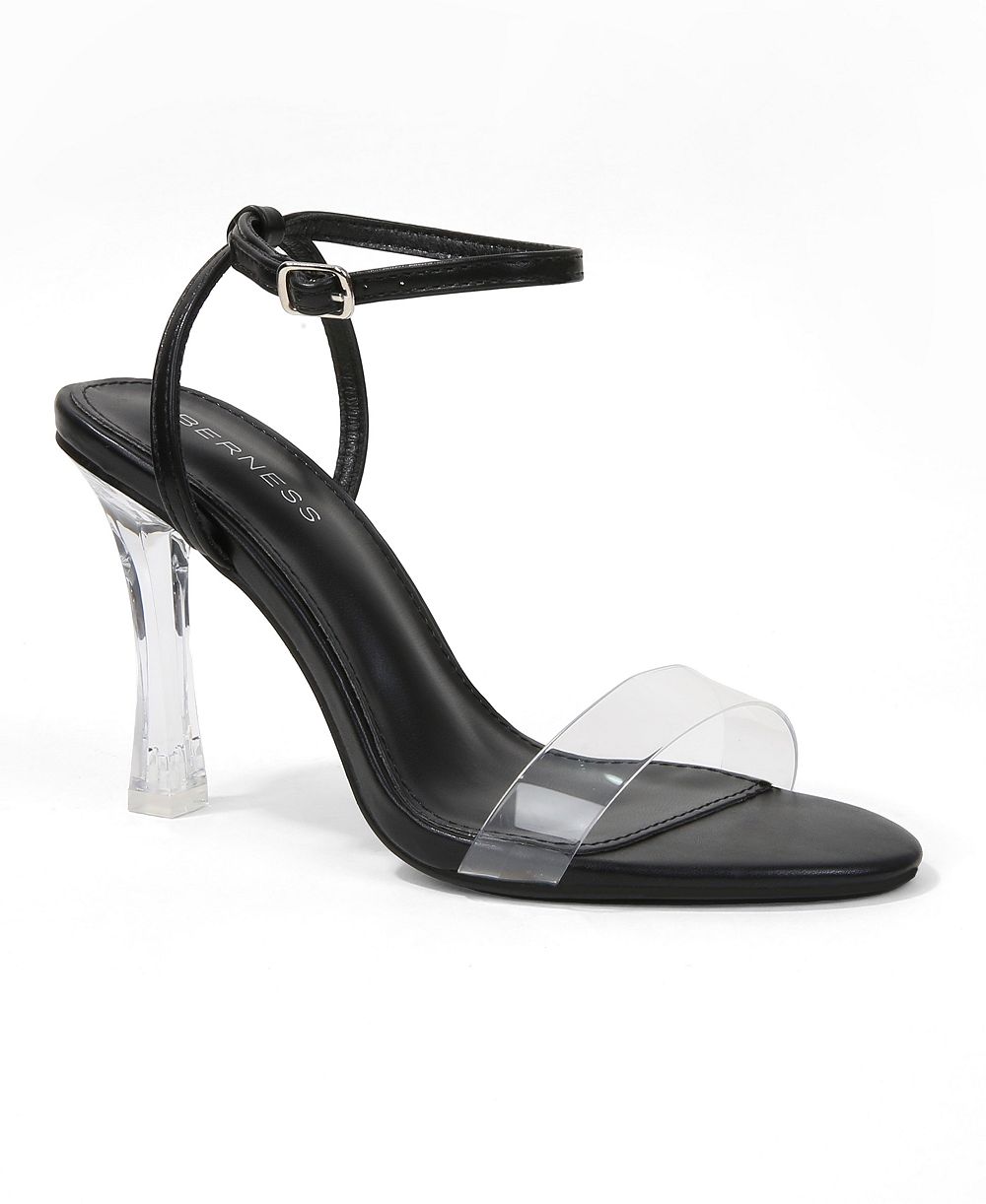 BERNESS Women's Nature Clear Strap Heel Sandals