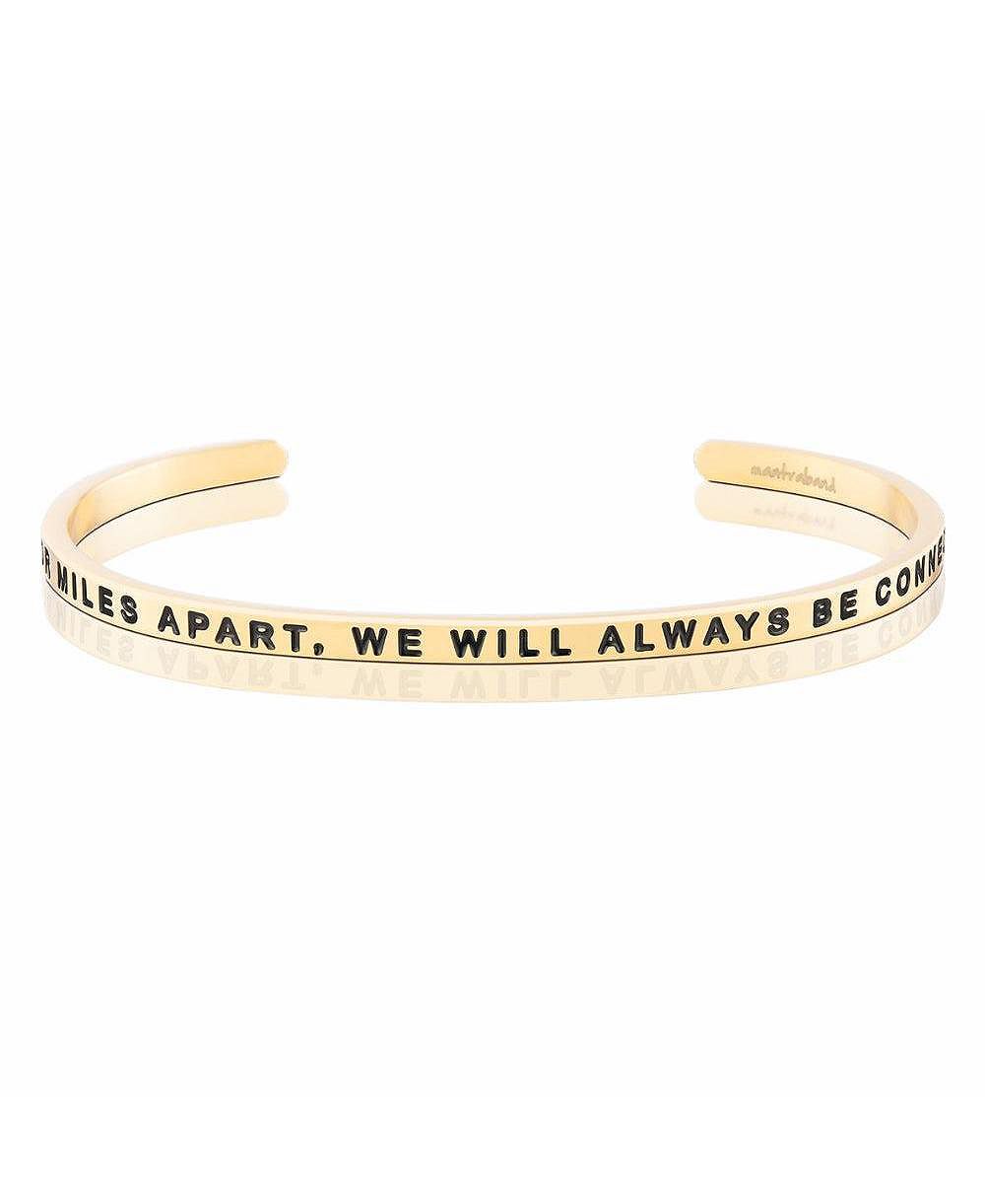 Браслет Mantra Side By Side Or Miles Apart, We Will Always Be Connected By Heart