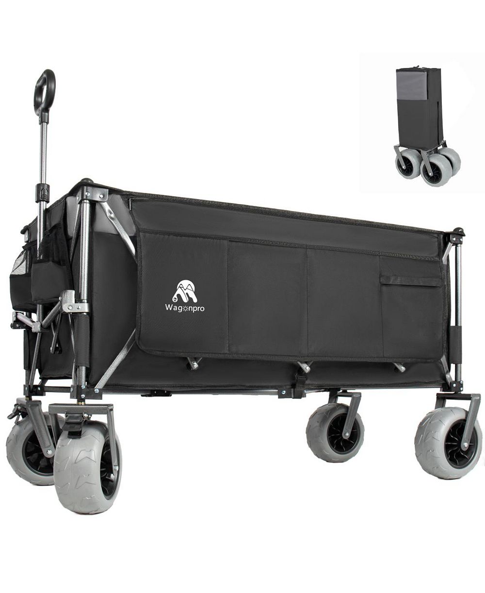 Streamdale Furniture 52-inch Heavy-Duty Foldable Utility Wagon 560lbs Capacity Collapsible Design