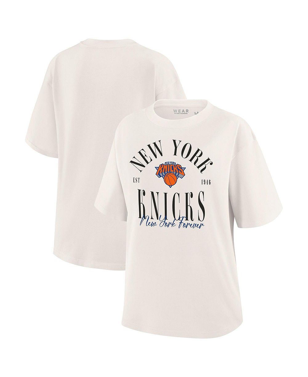 WEAR by Erin Andrews Женская винтажная футболка New York Knicks White Peached