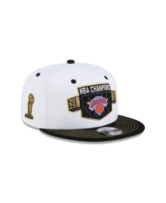 New Era Men's White/Black New York Knicks 2026 NBA Champions Locker Room 9FIFTY Snapback Hat