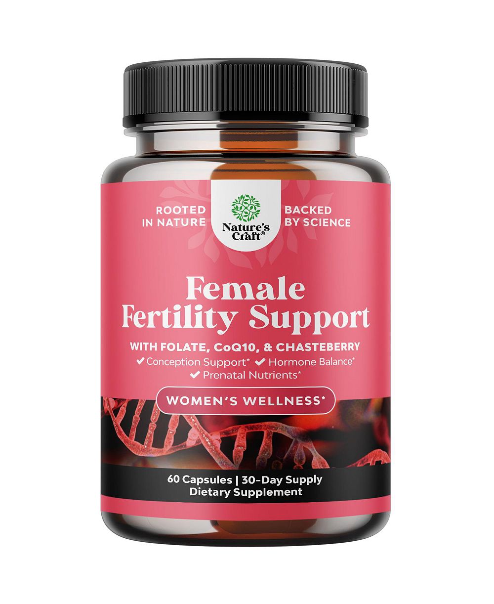 Пищевая добавка Nature's Craft Female Fertility and Prenatal Support с CoQ10, Folate, Chasteberry и Inositol 60 Count