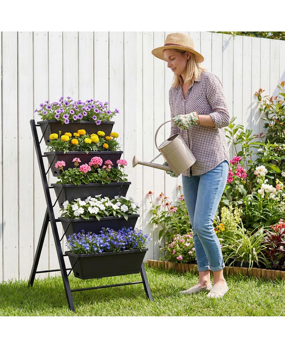 GOUUN 5-Tier Vertical Raised Garden Bed with Removable Planter Boxes