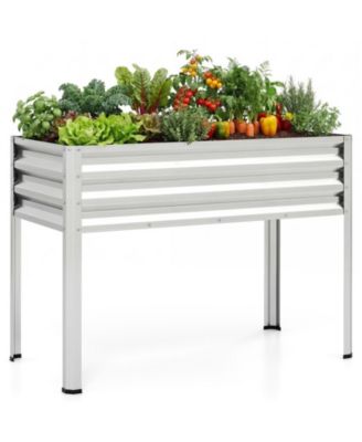 GOUUN Outdoor Elevated Metal Raised Garden Bed with Legs Heavy Duty Frame