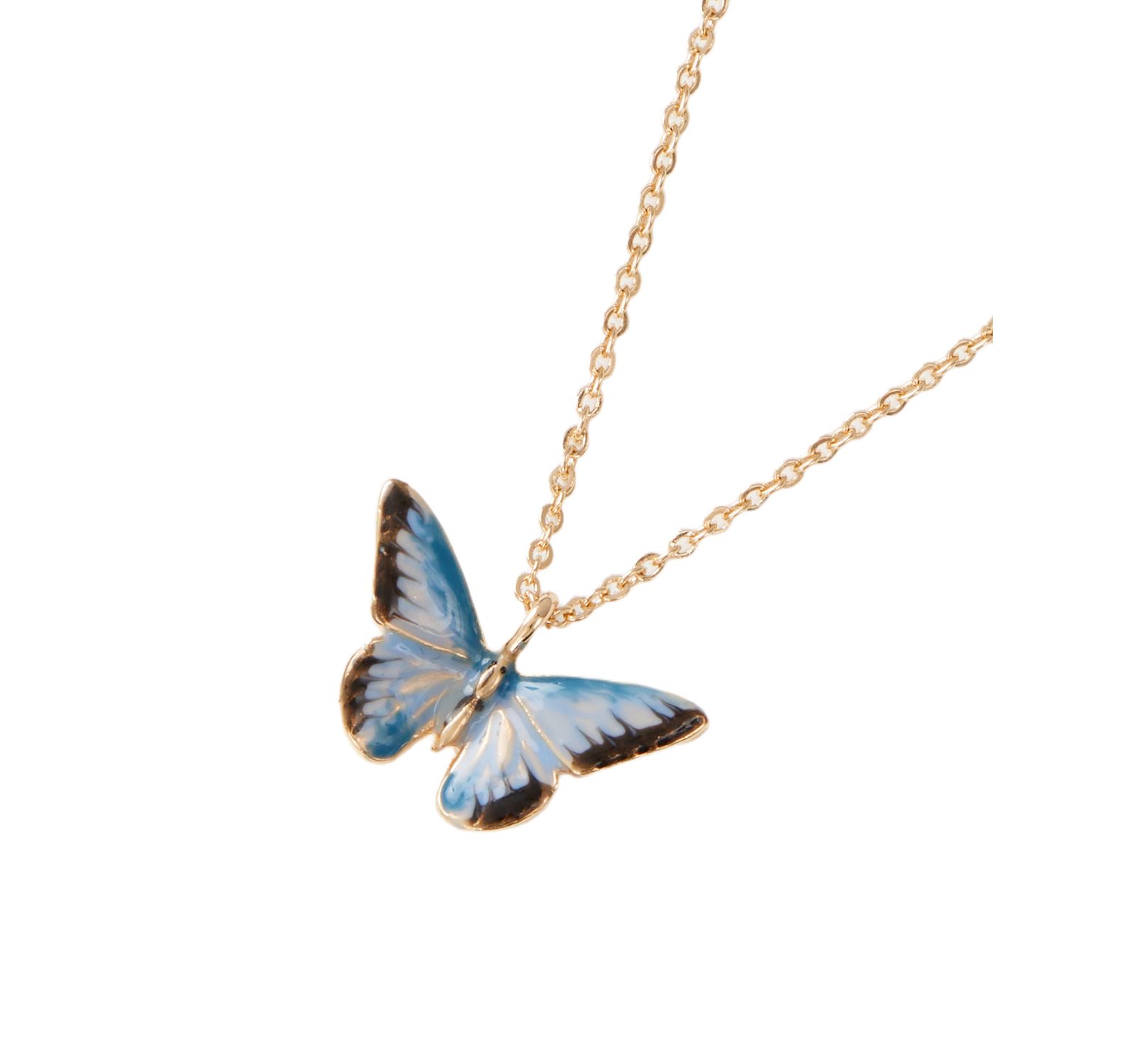 Короткое ожерелье Fable England Enamel Butterfly