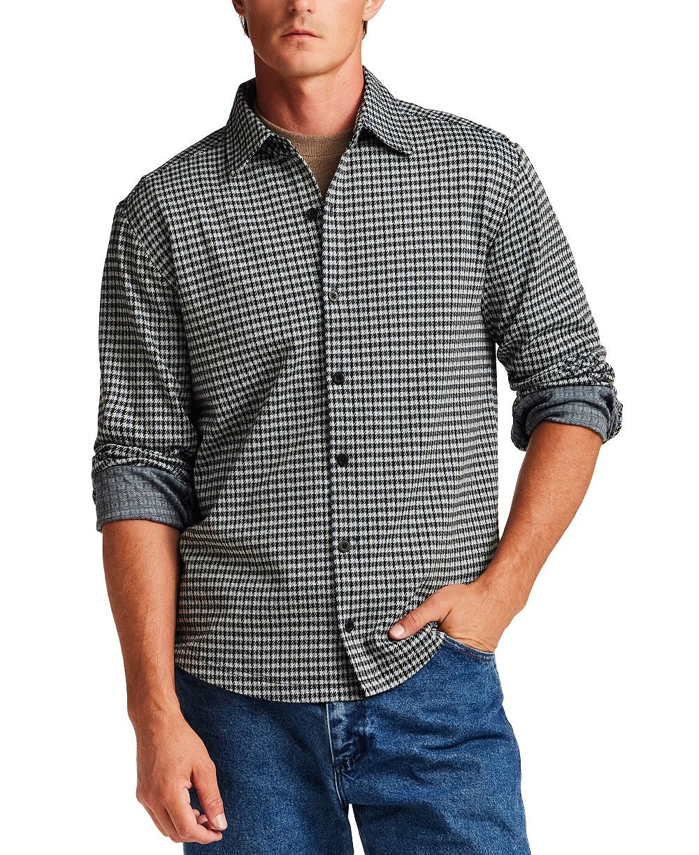 Weatherproof Vintage Men's Knit Check Long-Sleeve Shirt