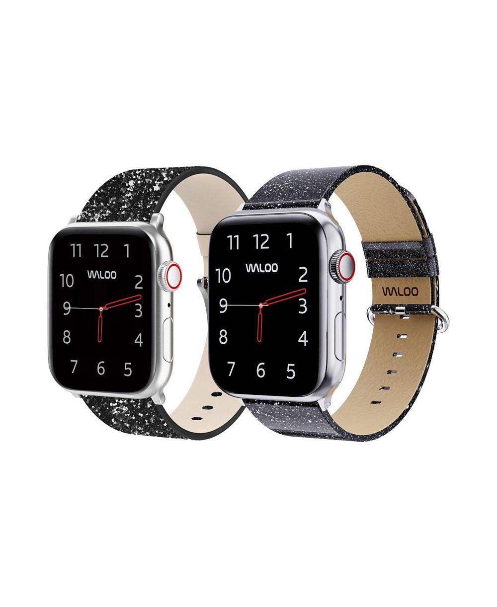 Ремешок Waloo Leather Bling & Shiny Brilliance для Apple Watch, 2 шт