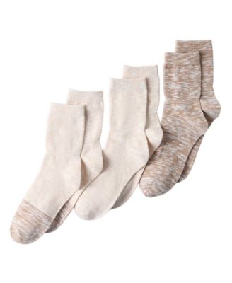 Lands' End Women's 3-Pack Summerweight Slub Midi Socks