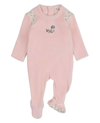 Велюровый комбинезон MeMoi Baby Girls "Fairy Flowers" с вышивкой