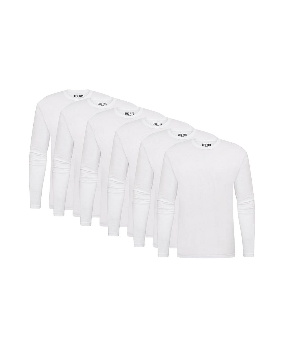 EPIC FITS Men's Long Sleeve Crew Neck, 6-Pack