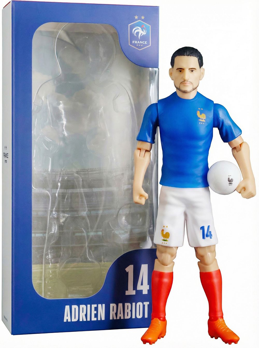 Banbo Toys фигурка футболиста сборной Франции Адриена Рабиота 8" и футбольный мяч, набор из 2 предметов, возраст 14+