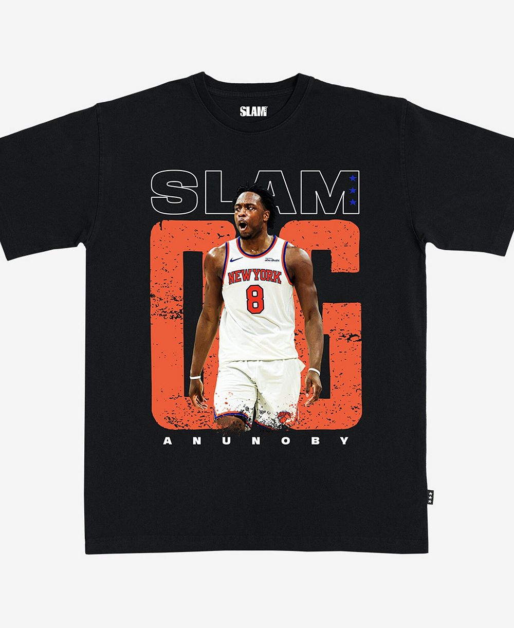 Мужская и женская футболка Slam OG Anunoby Black New York Knicks T-Shirt