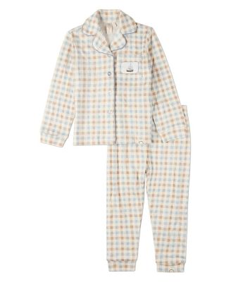 Комплект из 2 предметов MeMoi Toddler Girls "Let Your Dreams Set Sail" Pointelle Plaid Lounge