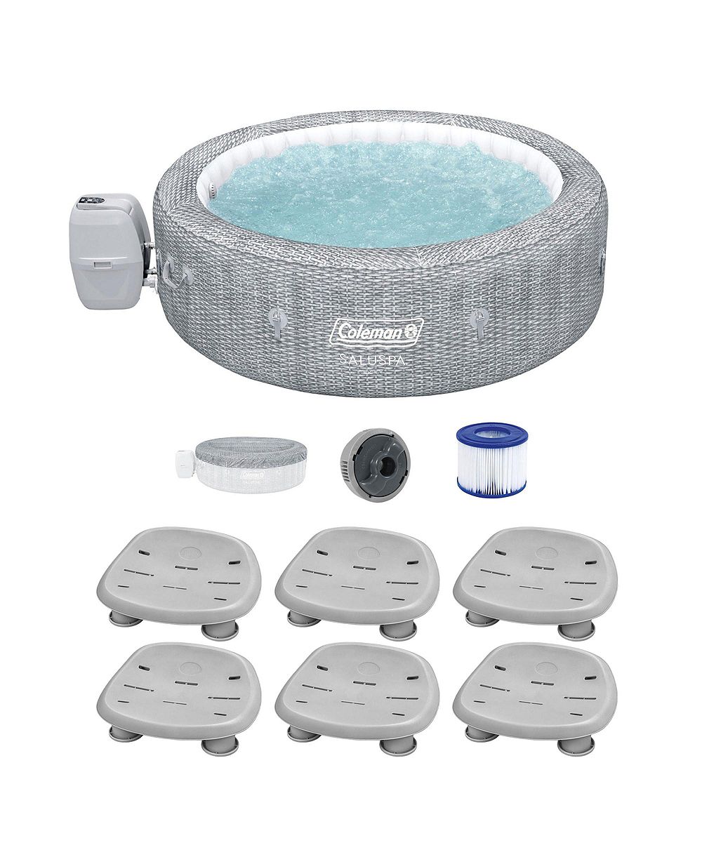 Bestway Coleman Sicily AirJet Inflatable Round Hot Tub with 6 SaluSpa Seat