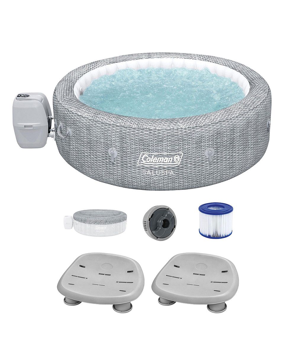 Bestway Coleman Sicily AirJet Inflatable Round Hot Tub with 2 SaluSpa Seat