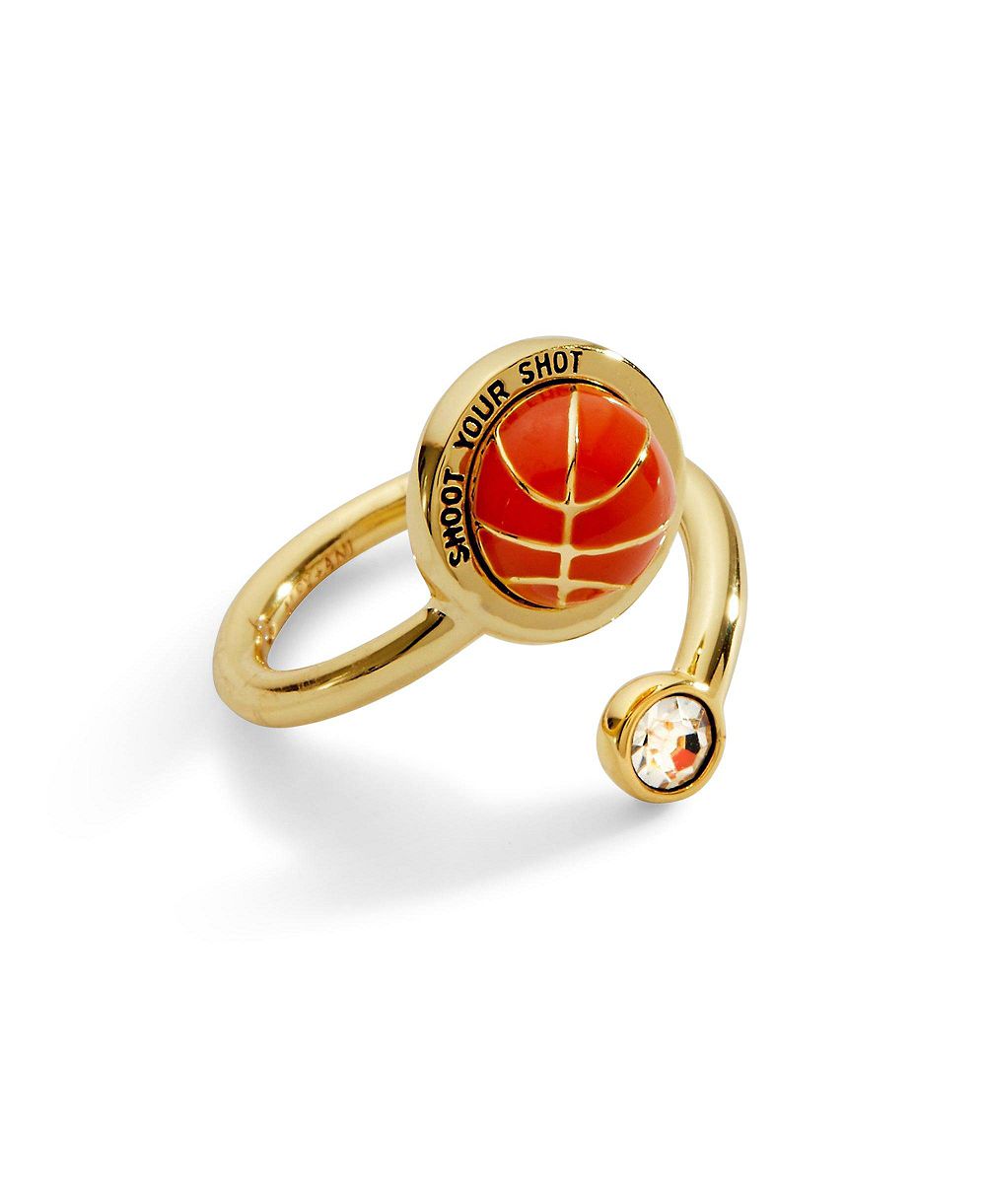 Кольцо-антистресс Alex and Ani Shoot Your Shot Basketball Open Fidget Ring