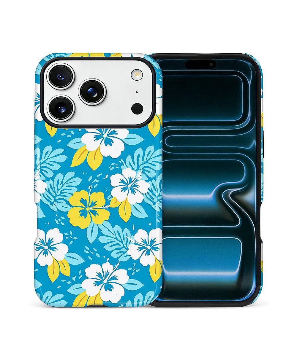 Противоударный противоскользящий чехол Lamicall Military Grade Dual Layer для iPhone Hibiscus Escape