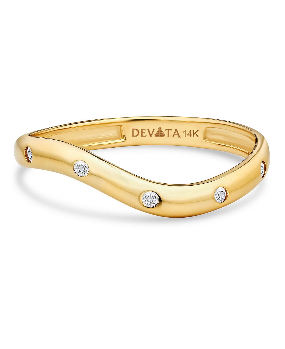 Devata Wave Ring in 14K Gold