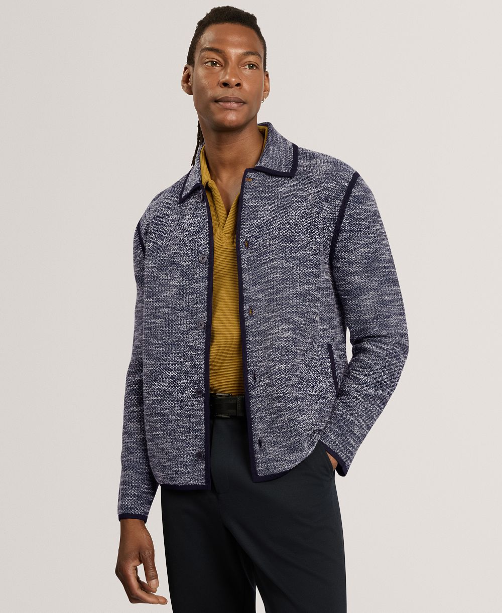 Ted Baker Men's Hannley Boucle Knitted Regular-Fit Jacket