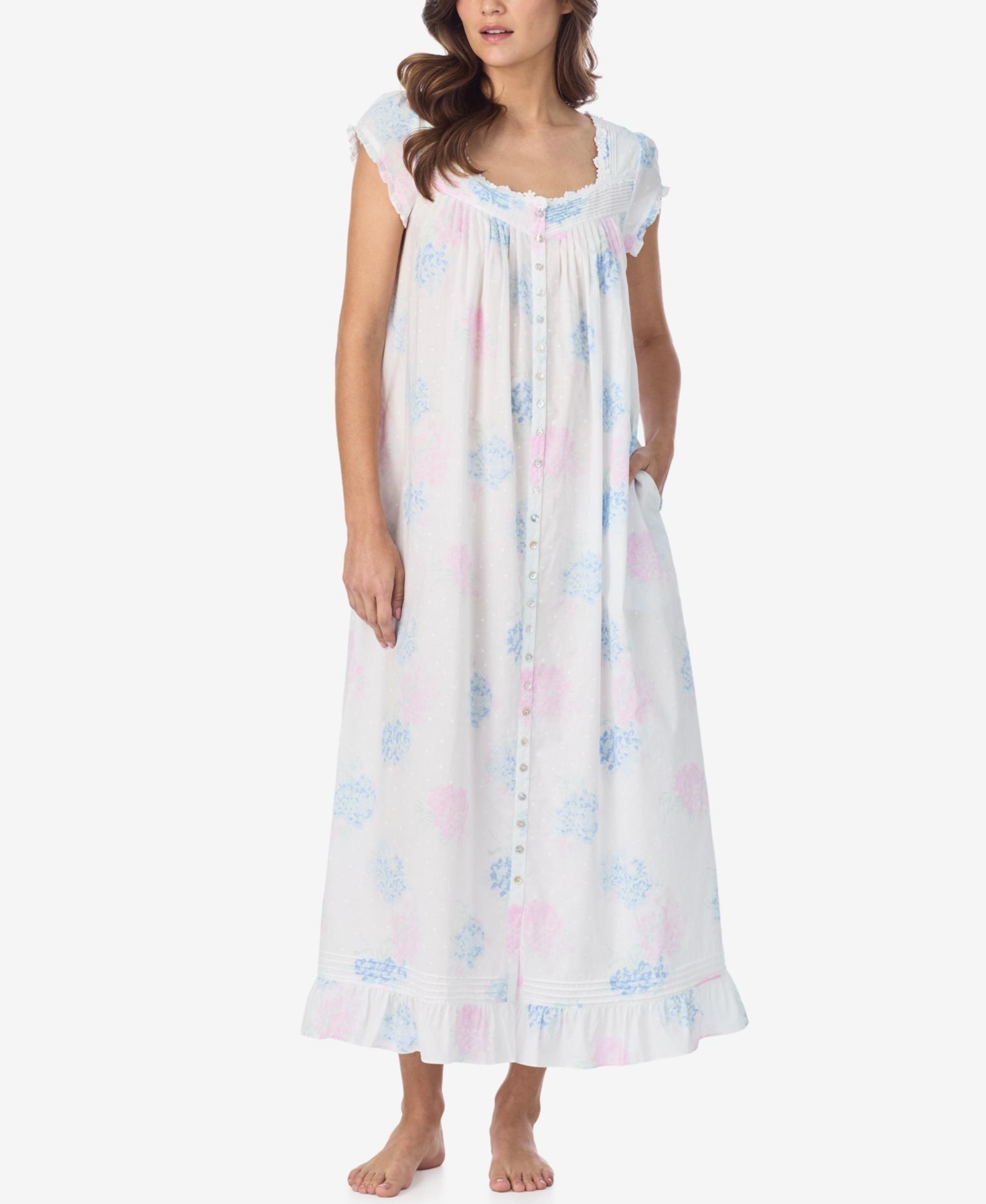 Ночная рубашка Eileen West Women's Floral Cap-Sleeve Ballet