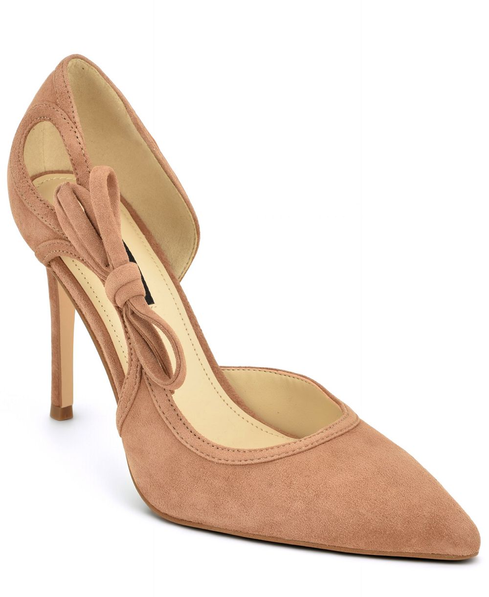 Женские туфли Nine West Famila Bow D'Orsay Suede Pumps