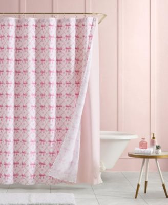 Betsey Johnson Festive Bow Trellis Printed Shower Curtain, 72" x 72"