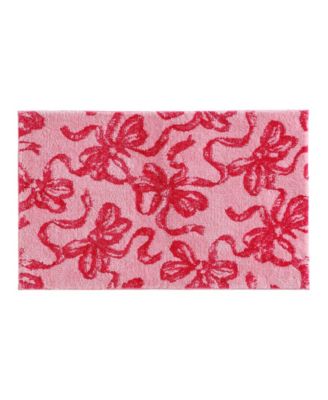 Betsey Johnson Ballet Bows Plush Bath Rug, 20" x 30"