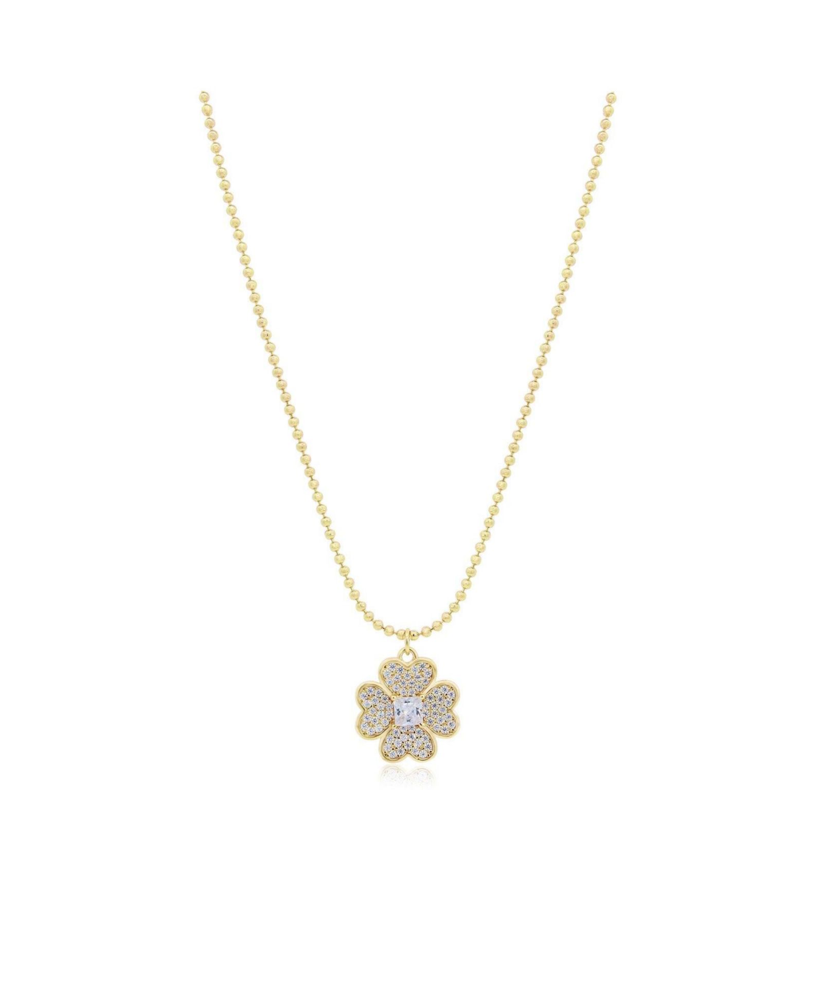 The Lovery ожерелье Lucky Clover из стерлингового серебра с напылением 14K Gold