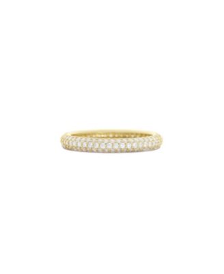 Кольцо The Lovery Triple Row CZ Band 14K Gold Plated Sterling Silver