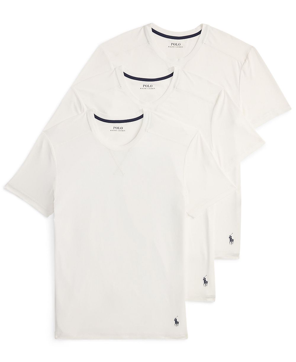 Polo Ralph Lauren мужская спортивная футболка с круглым вырезом для тренировок, 3 шт.