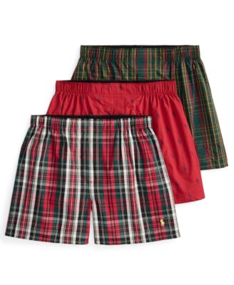 Polo Ralph Lauren Men's Classic-Fit Woven Boxer, 3-Pack