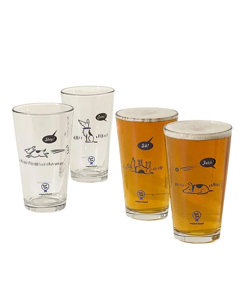Стаканы Uncommon Goods Bad Dog, набор 4 шт