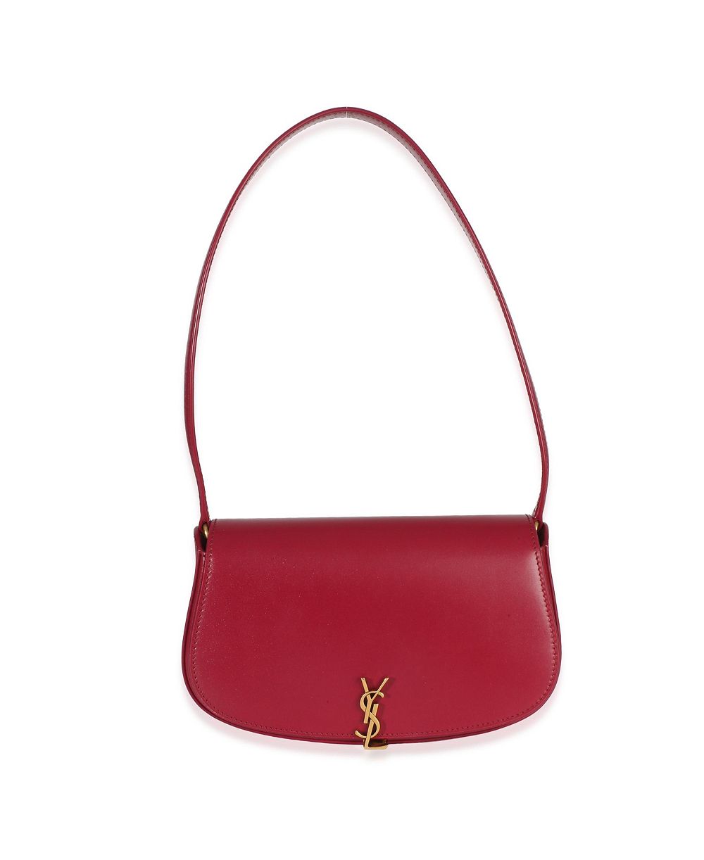 Б/у мини-сумка voltaire из красной телячьей кожи saint laurent