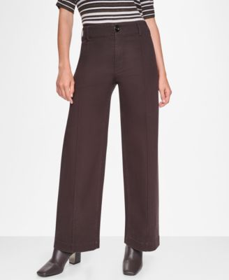 DKNY Jeans Women's High-Rise Wide-Leg Pin-Tuck Jeans