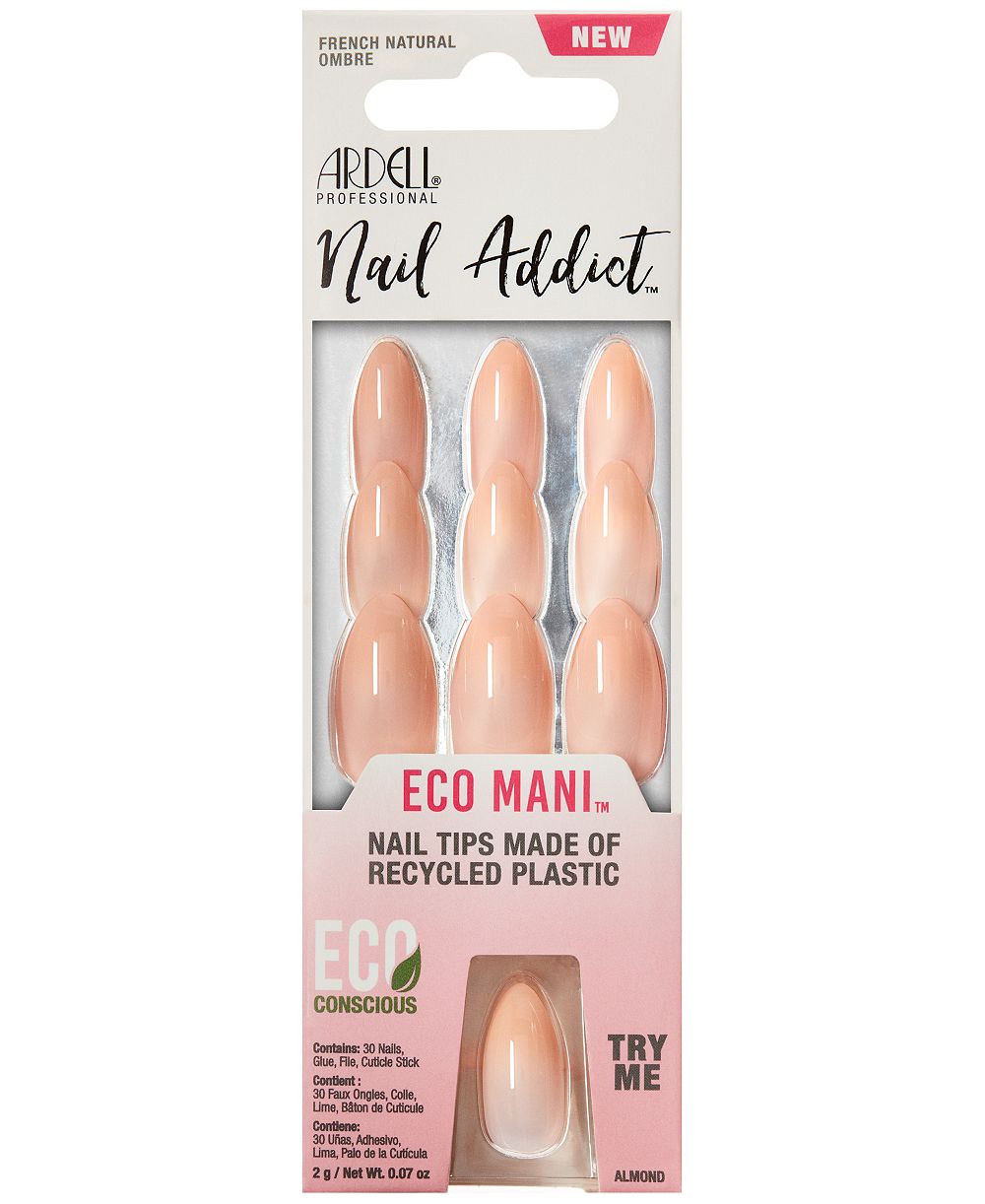 Ногти ARDELL Nails Nail Addict Eco Mani накладные ногти, французский натуральный омбре